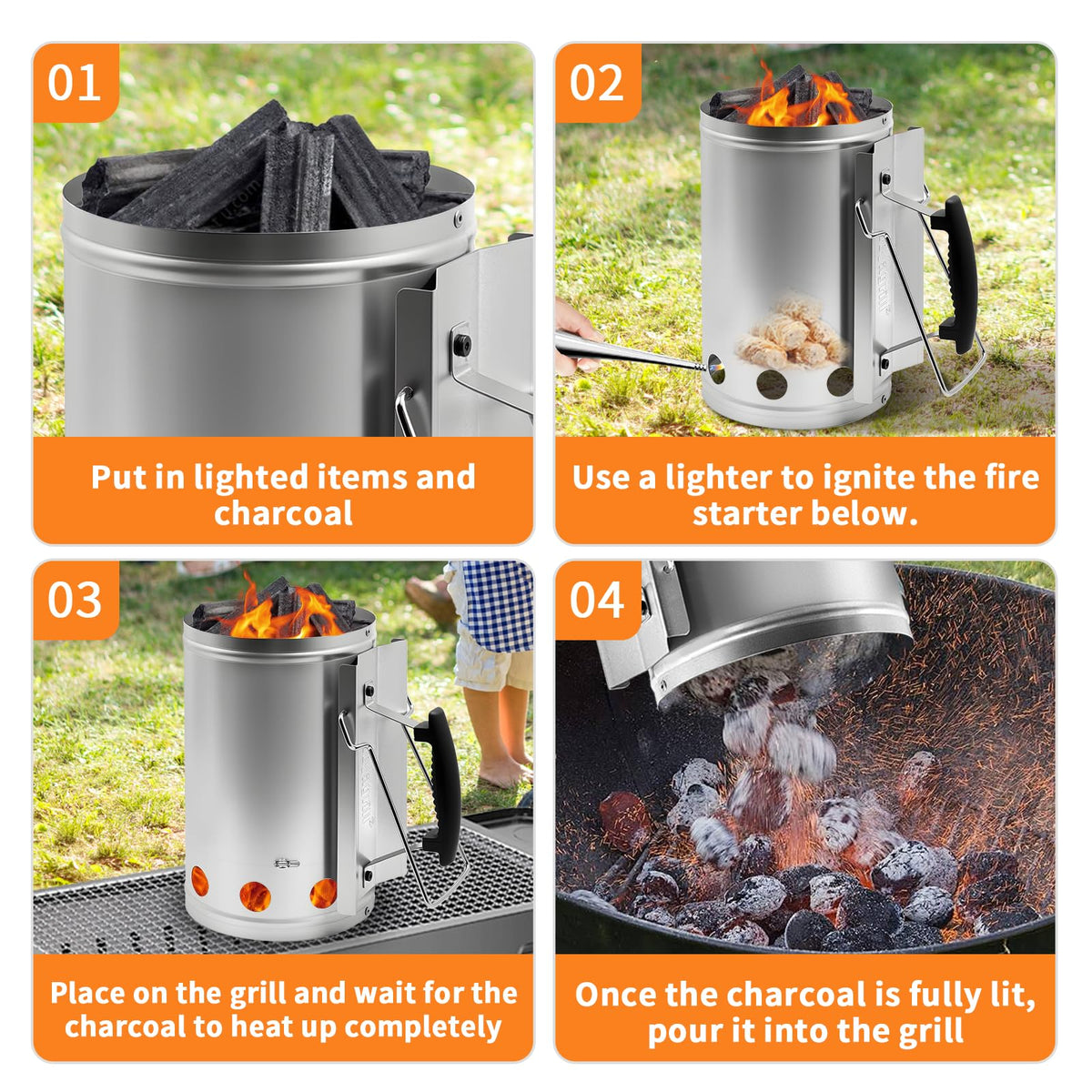 Joyagrill durable galvanized steel body built to resist rust outdoors