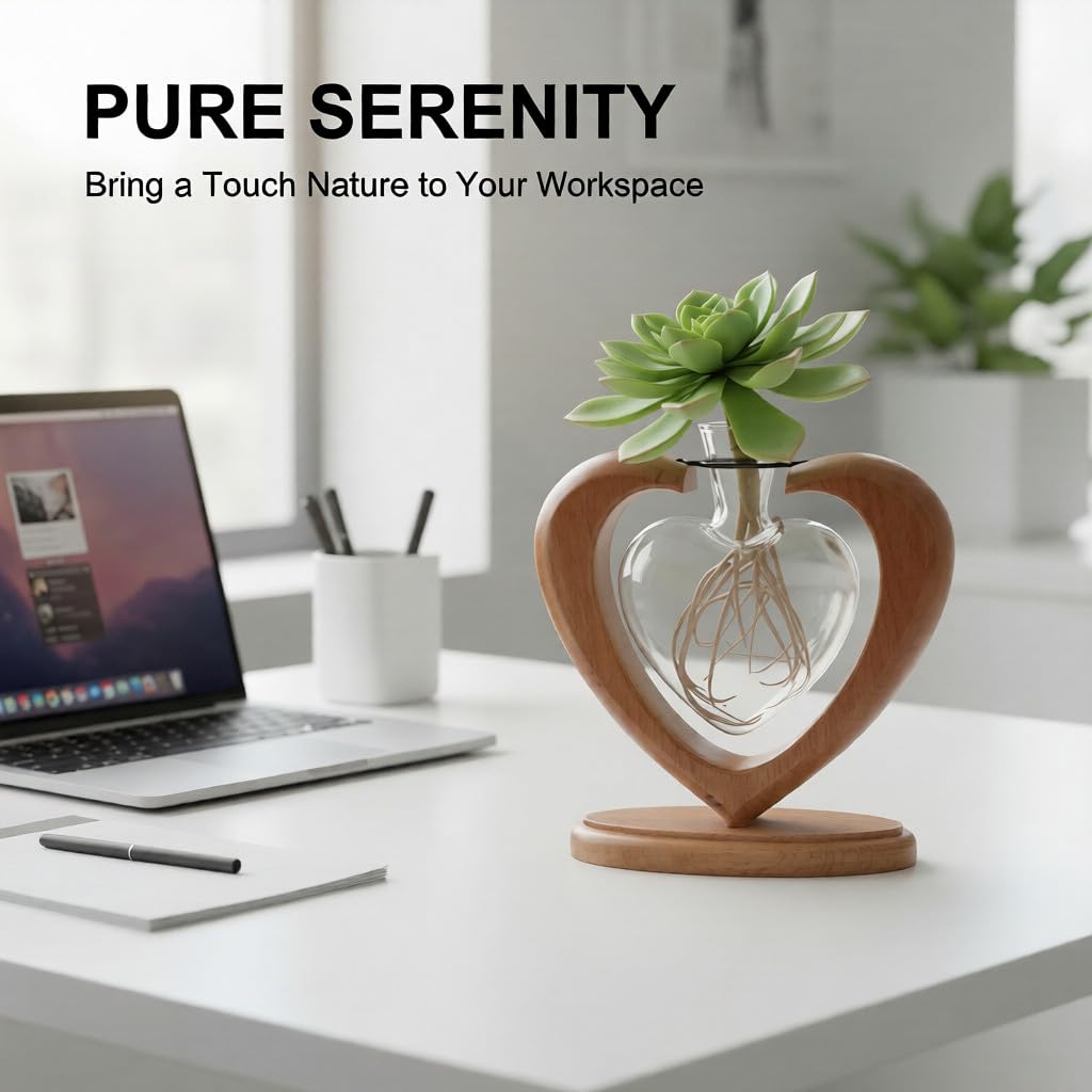 Joyathome borosilicate glass vase offers durability and clear viewing of roots.