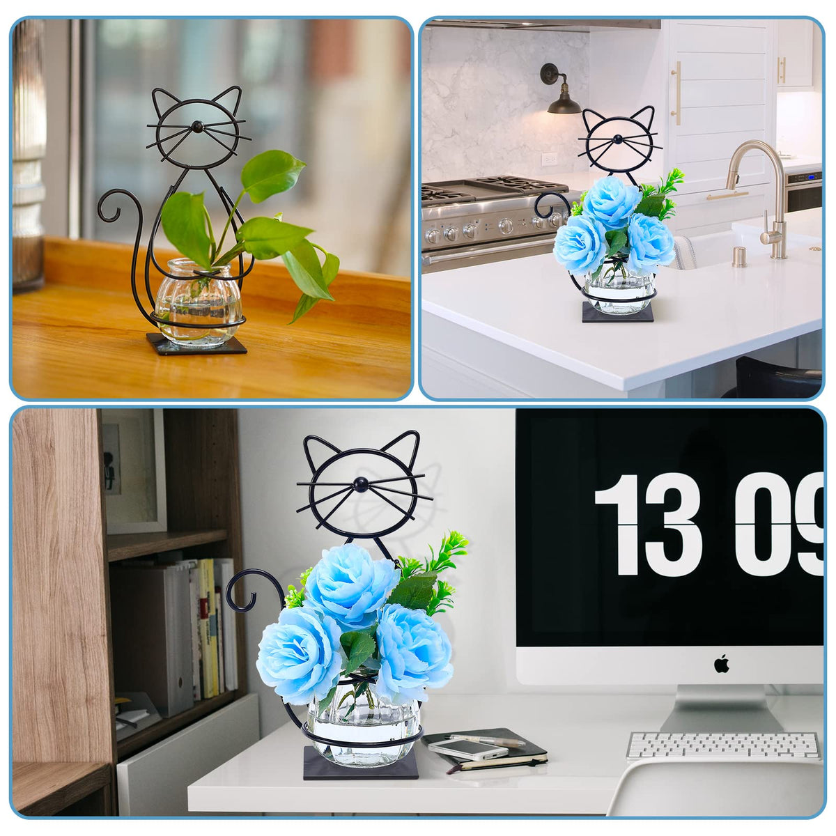 Joyathome anti-rust iron frame provides sturdy indoor plant display.