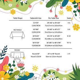 Joybest versatile indoor-outdoor table cover for picnics and parties.