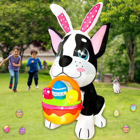 JOYEASE Easter eggs decorate the inflatable for playful spring vibes.