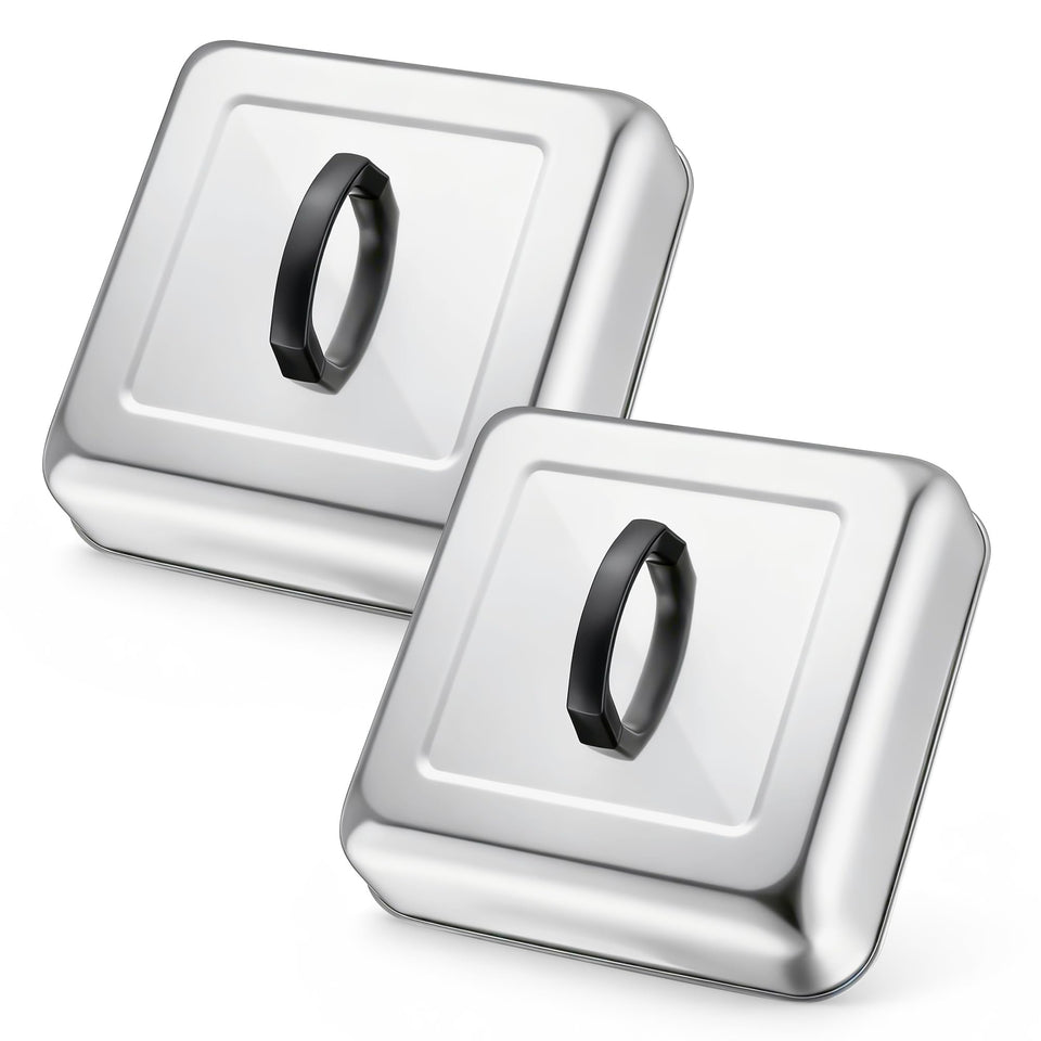 Joyfair 10-inch two-piece dome set for grilling and melting cheese with even heat.