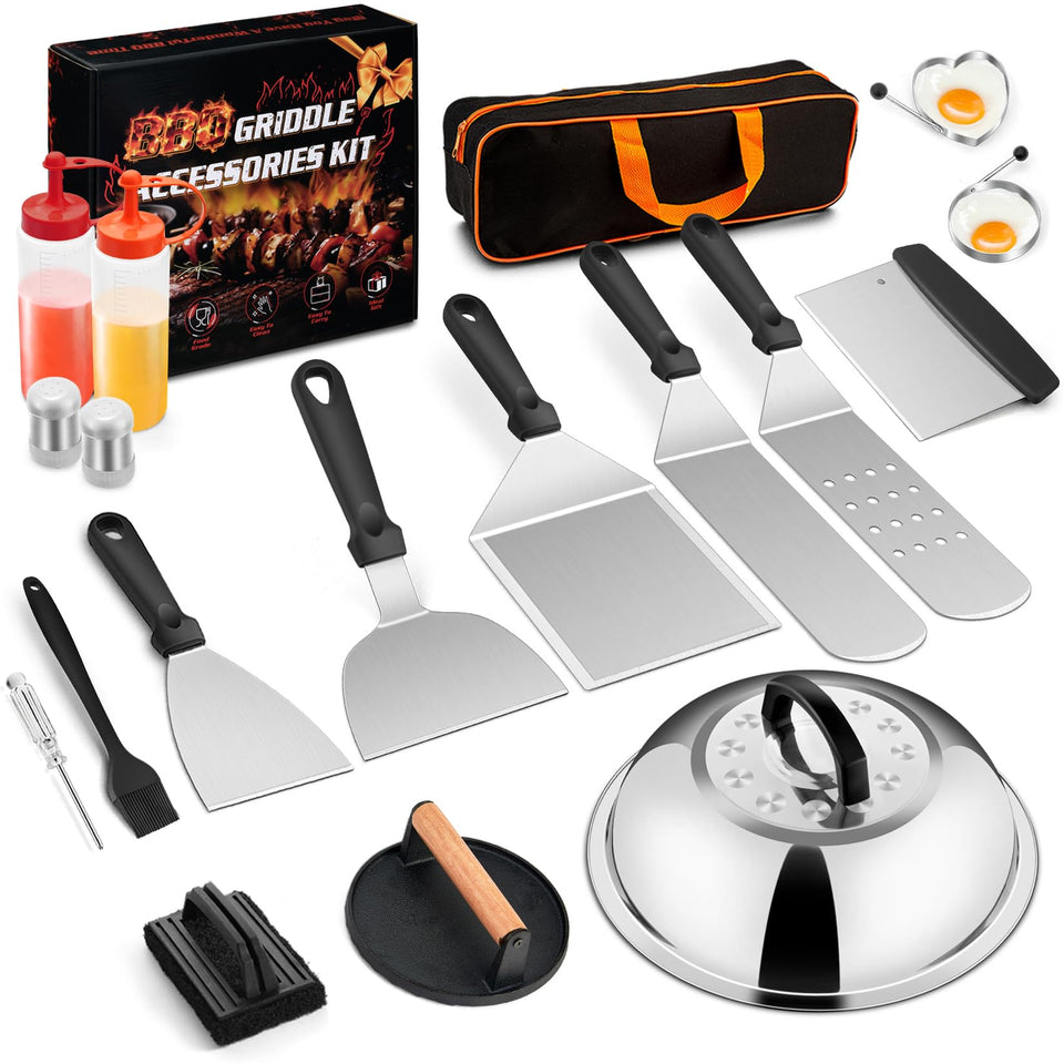 Joyfair Blackstone carrying bag for 18pc griddle set helps keep tools organized outdoor cooking