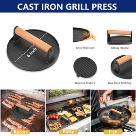 Joyfair long griddle spatula slides under food for easy lifting on Blackstone