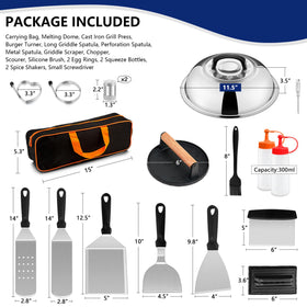 Joyfair perforation spatula drains grease while turning on a griddle
