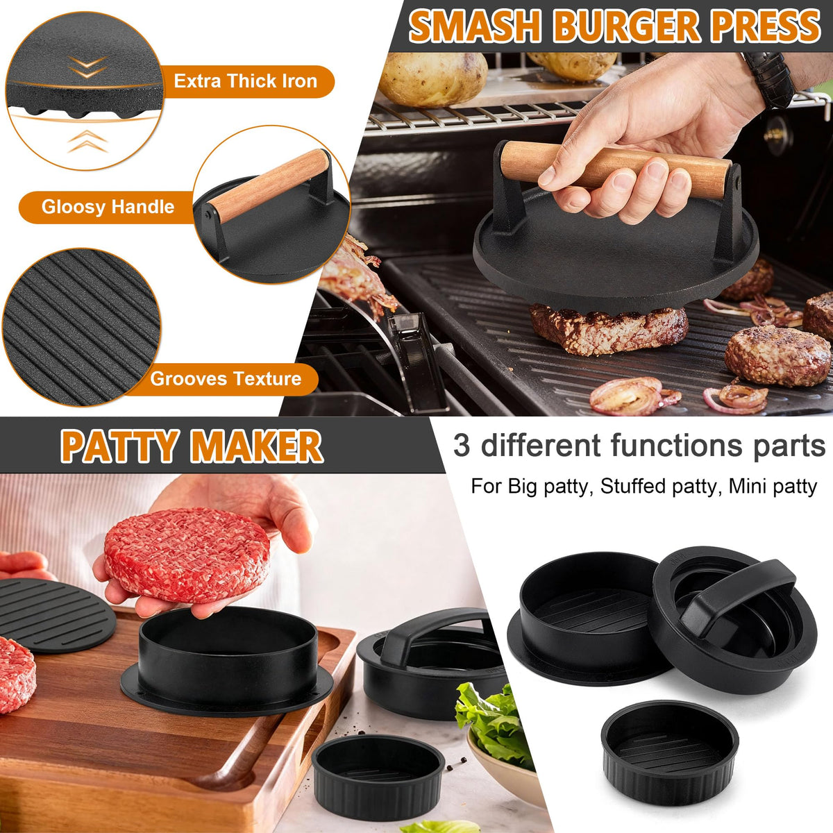 Joyfair burger turner for precise flipping
