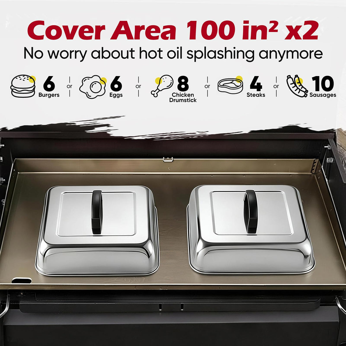 Joyfair dishwasher-safe dome cover cleans easily after barbecuing sessions.