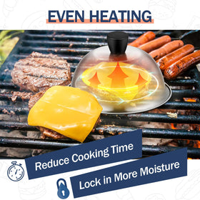 Joyfair dishwasher safe dome cleans easily after outdoor grilling sessions