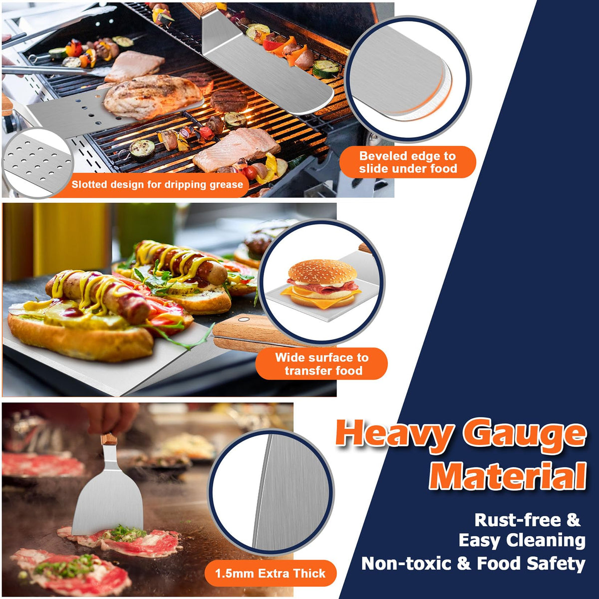 Joyfair long spatula for precise transfer and scraping