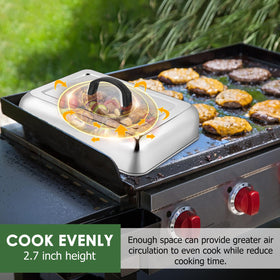 Joyfair heat resistant handle dome stays cool during cooking