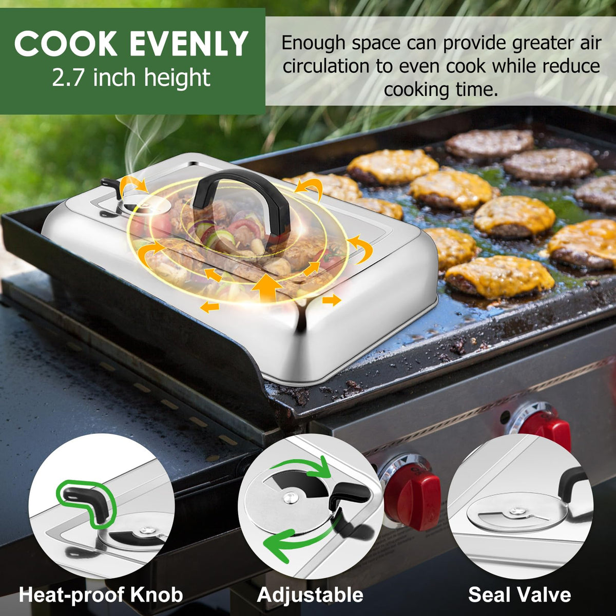 Joyfair heat-resistant handles keep hands cool at high temperatures