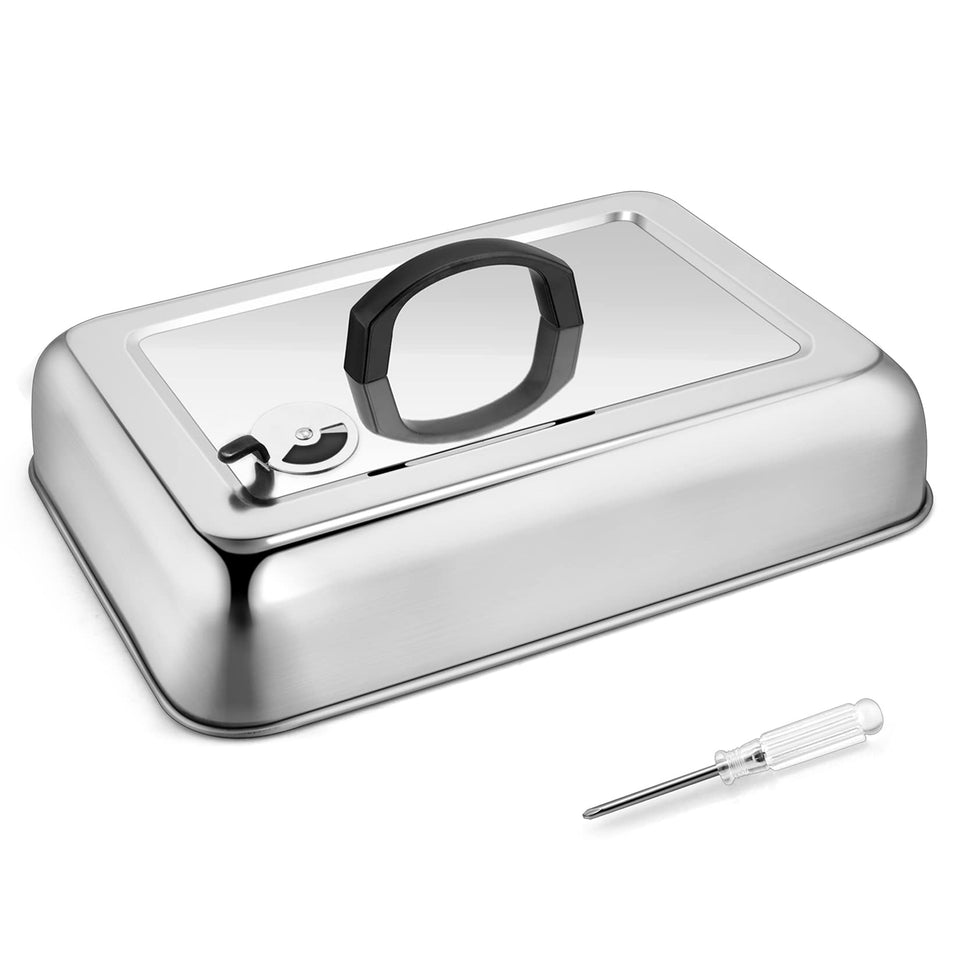 Joyfair melting dome on griddle for even cheese melt and steam