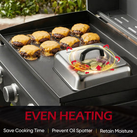 Joyfair oven-like thermal enclosure helps cheese melt evenly on outdoor grills.