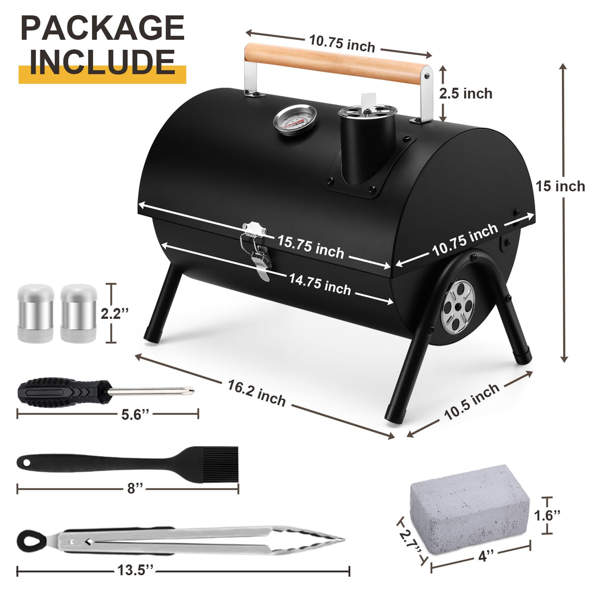 Joyfair grill accessories with tongs and brush in action