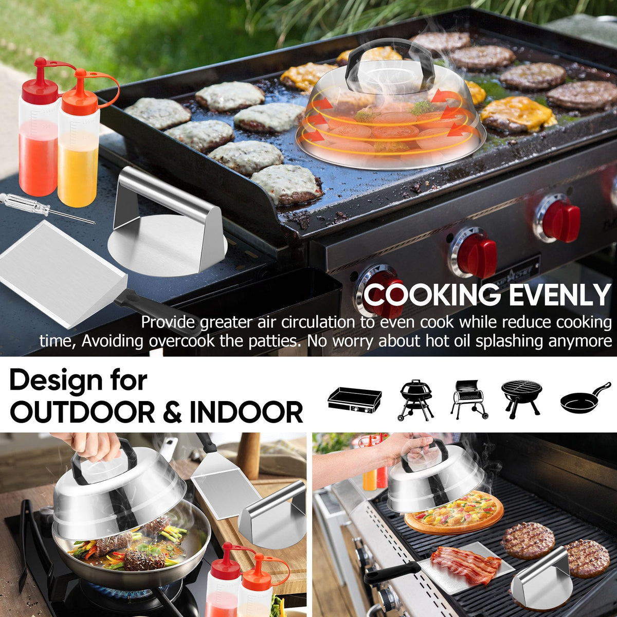 Joyfair Smash Burger Kit screwdriver included for quick assembly and durable handles