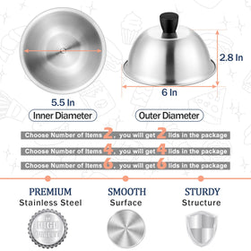 Joyfair stainless steel griddle cover protects food from splatter while cooking