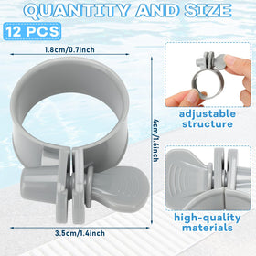 Joyfolk 12-pack hose clamps ready for multiple pool and garden hose projects.