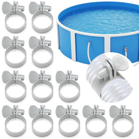 Joyfolk pool hose clamps closeup of the thumb screw for precise adjustable sealing.