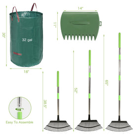 JoyHalo 18-inch-wide rake head covers more ground per pass