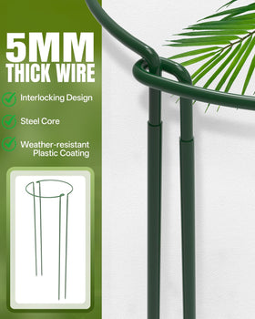 Joyhalo 32-inch adjustable stakes setup supporting a tall plant