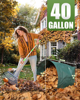Joyhalo 40-gallon garden bag handles bulky clippings with ease.