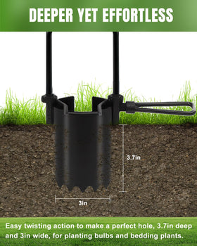 Joyhalo 5-in-1 garden tool aids planting, weeding, and digging in one multipurpose tool.