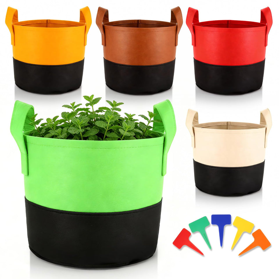 JOYHALO 5Gallon Grow Bag heavy-duty design supports durable, reusable gardening.
