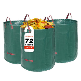 Joyhalo 72-gallon yard waste bags with open hoop for easy filling.