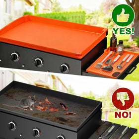 JoyHalo all-weather design protects a Blackstone griddle from sun and rain.