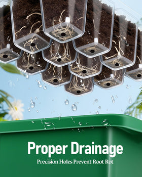 JoyHalo bottom drainage holes prevent overwatering and stabilize moisture