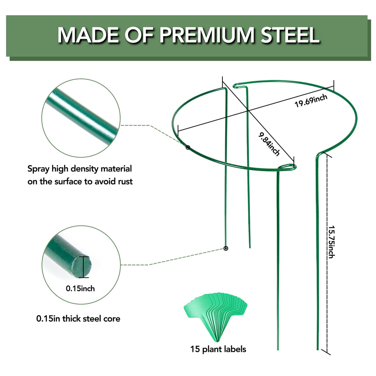 Joyhalo detachable, stackable stakes for easy storage and customization.