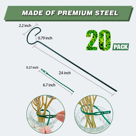 Joyhalo stake with green anti-rust coating blending with foliage