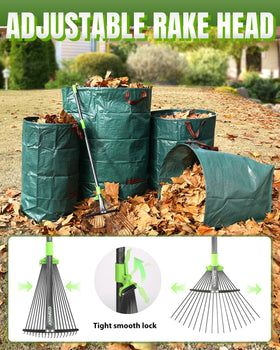 Joyhalo 40-gallon dustpan leaf bag for fewer trips.