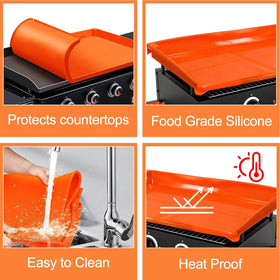 JoyHalo easy-clean silicone cover cleans with soap and water after grilling.