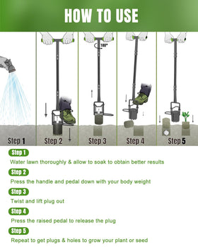 Joyhalo long handle eases back and knee strain during extended gardening sessions.