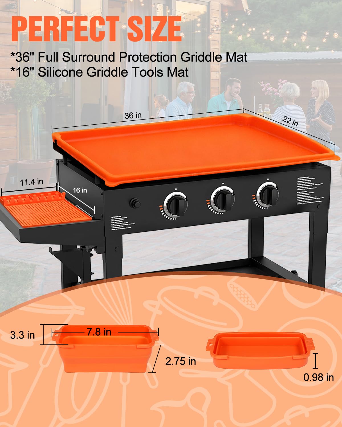 JoyHalo 36-inch cover edge close-up showing secure, snug fit for stability.