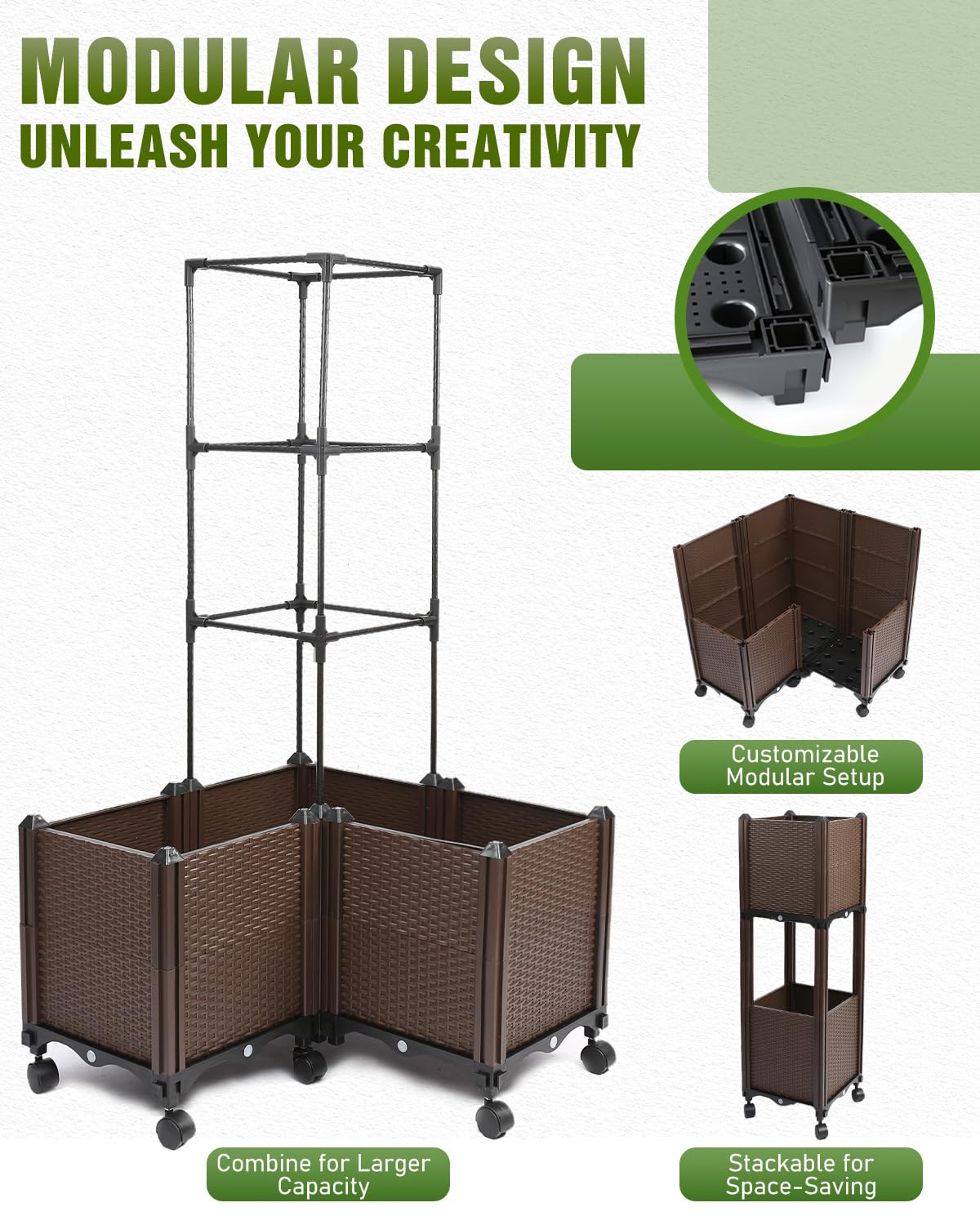 Joyhalo expandable raised garden bed adapts to your space.