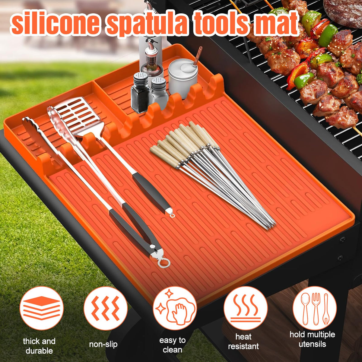JoyHalo durable food-grade silicone mats resist heat, water, and oil.