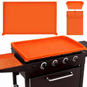 JoyHalo full-edge griddle cover on a 28-inch Blackstone, weatherproof protection.