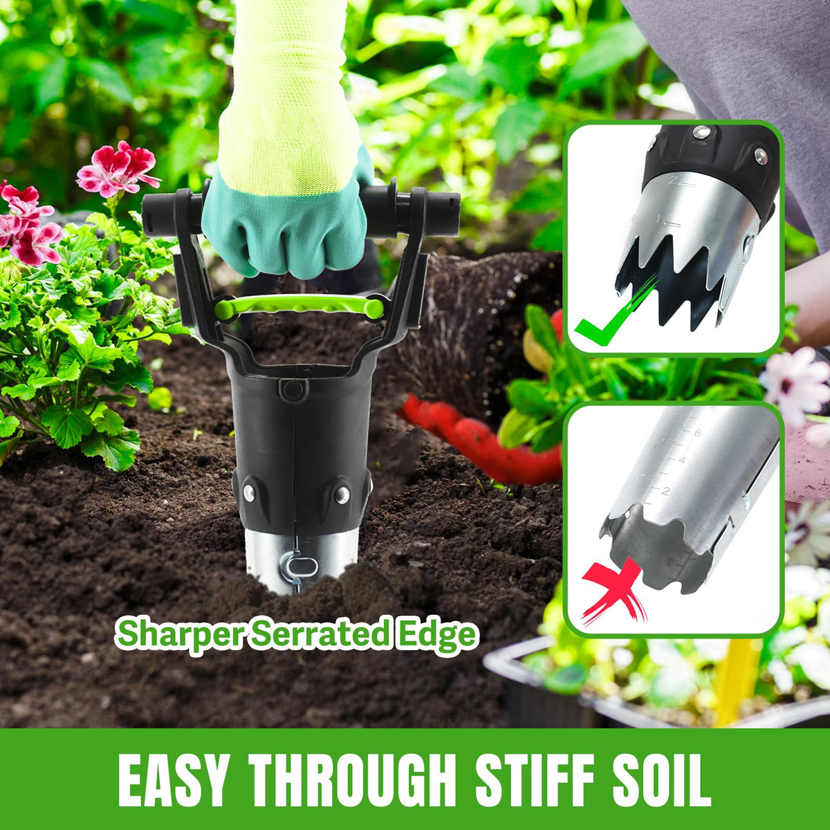 JOYHALO automatic soil release feature speeds bulb planting