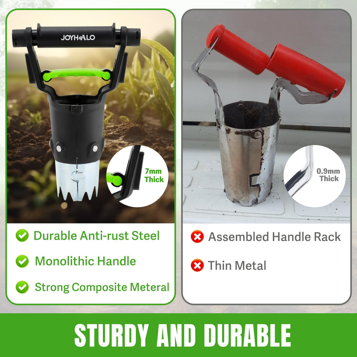 JOYHALO durable planter with epoxy electroplated coating for rust resistance