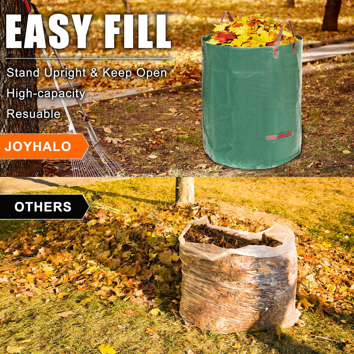 Joyhalo garden gloves included with the bag set for comfortable handling.
