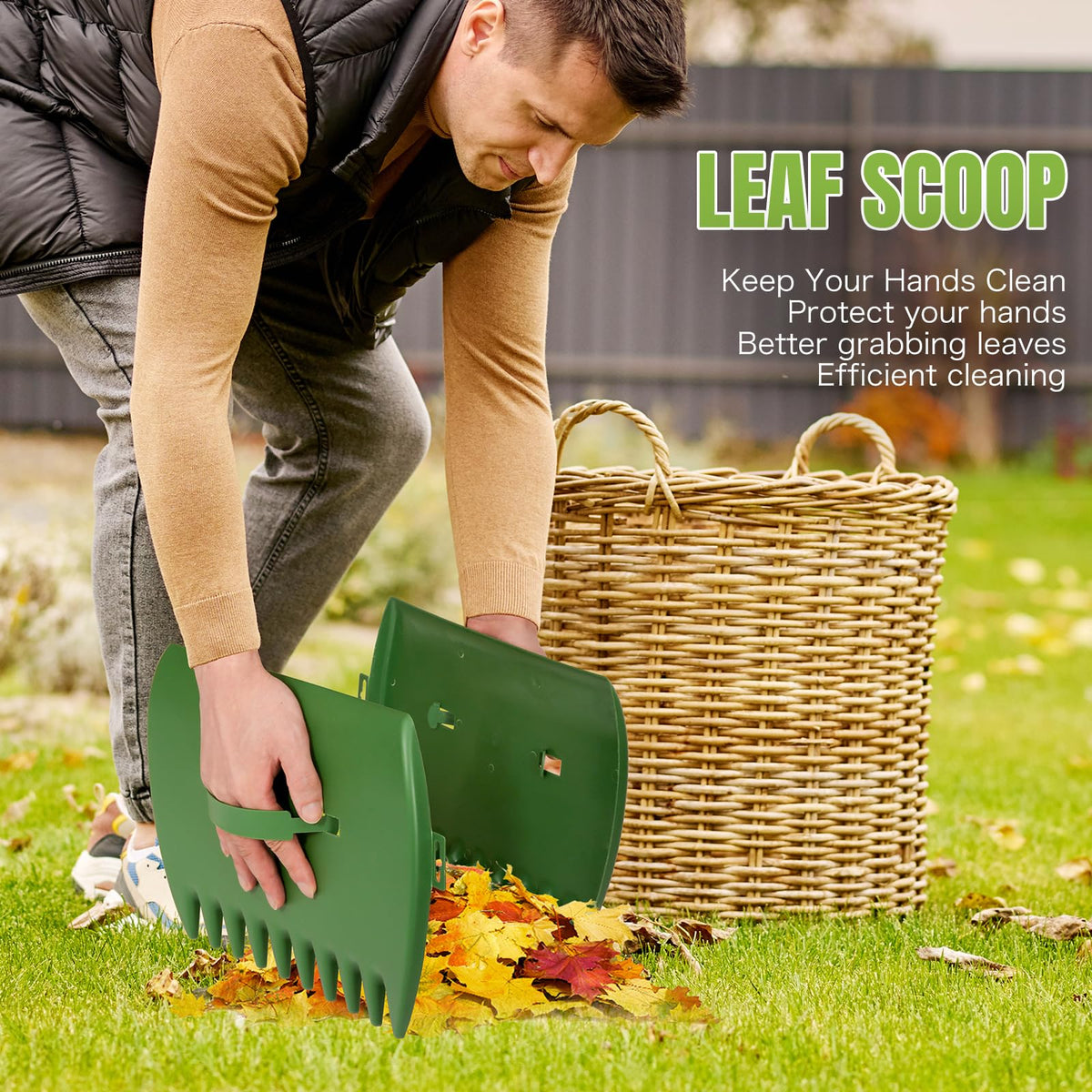 JoyHalo leaf scoops aiding quick debris collection