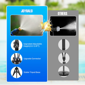 JoyHalo misting stand with stable base resists wind on decks and patios
