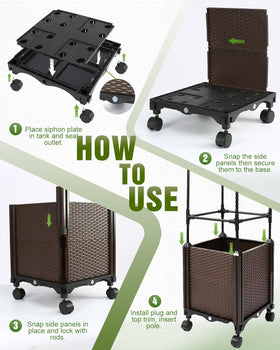 Joyhalo movable planter on casters helps adjust sunlight.