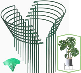 Joyhalo 16 inch plant stake stabilizes stems in outdoor garden.
