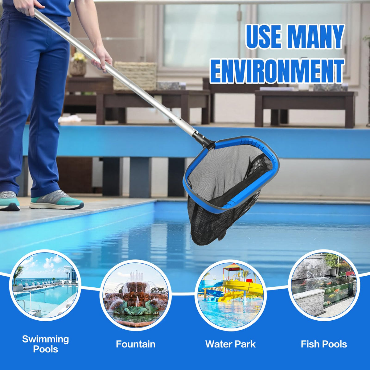 JoyHalo pool skimmer targeting corner debris removal