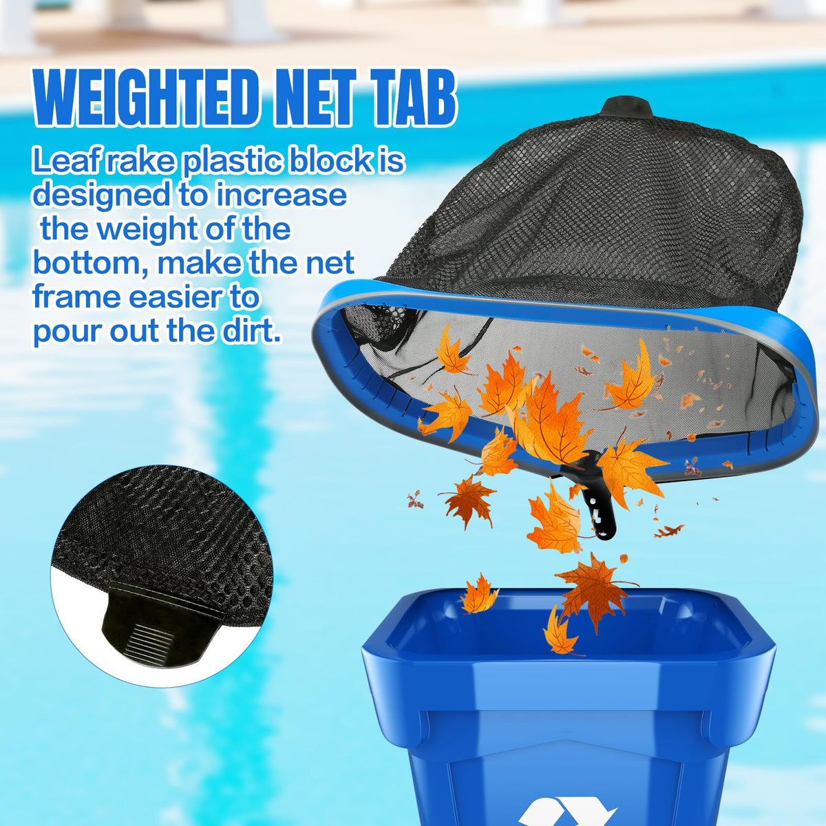 Double-layer mesh on JoyHalo skimmer for efficient debris capture