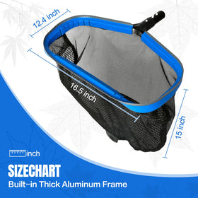 JoyHalo skimmer with extended reach pole reaching pool corners