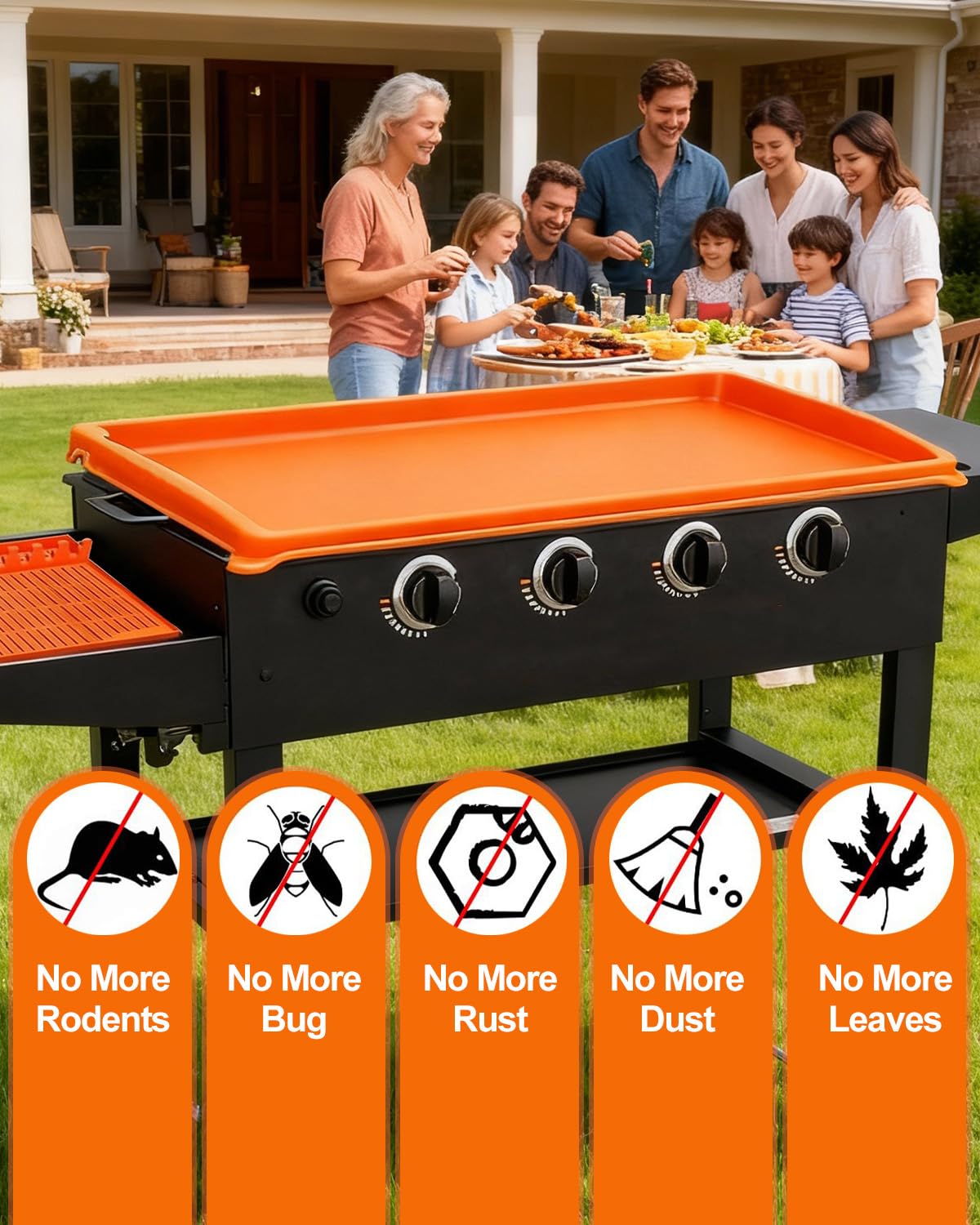 JoyHalo side-table protection mat prevents grease spills during cooking.